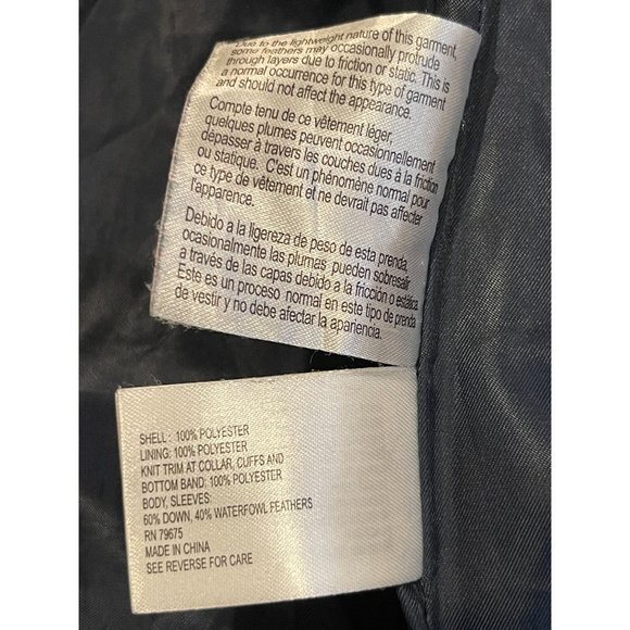 Michael Kors Womens Jacket Goose Down Insulated Quilted Full Zip Up Blue Size XS - Picture 7 of 11